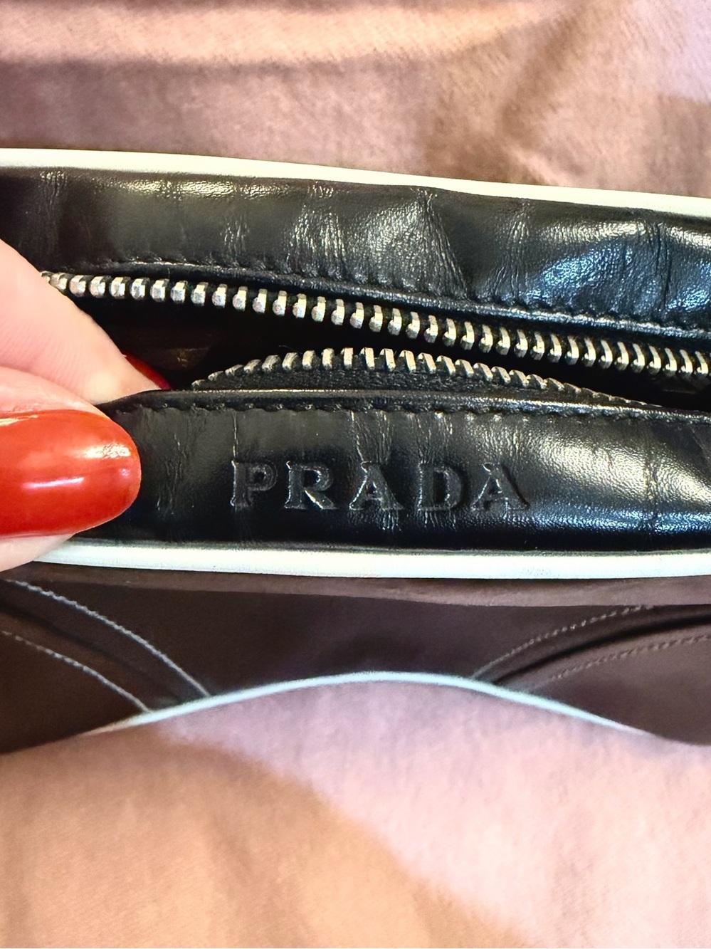 Prada⭐️Black vintage Leather Bowling Bag! Offers Always welcome!! - Picture 8 of 16